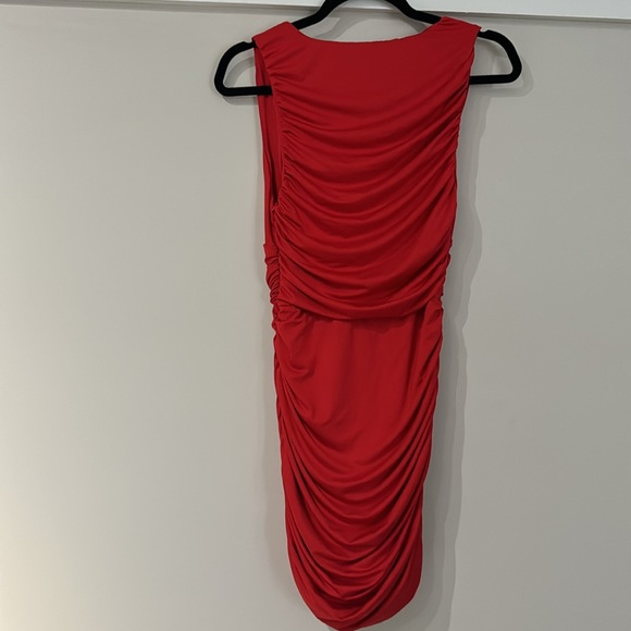 Revolve Superdown Ruched Red Dress New Without Tags - Picture 3 of 3
